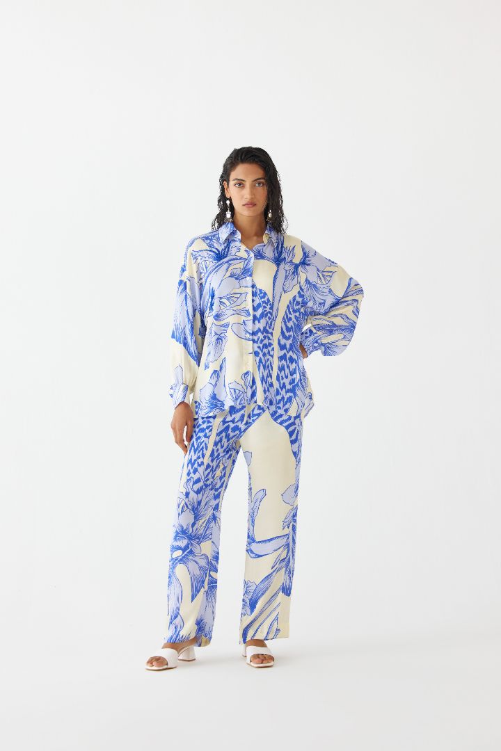 Blue Aphrodite Co-ord Set - front