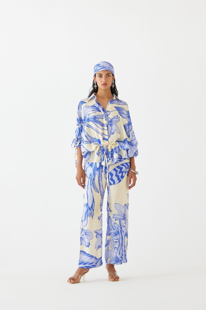 Blue Aphrodite Drawstring Co-ord Set