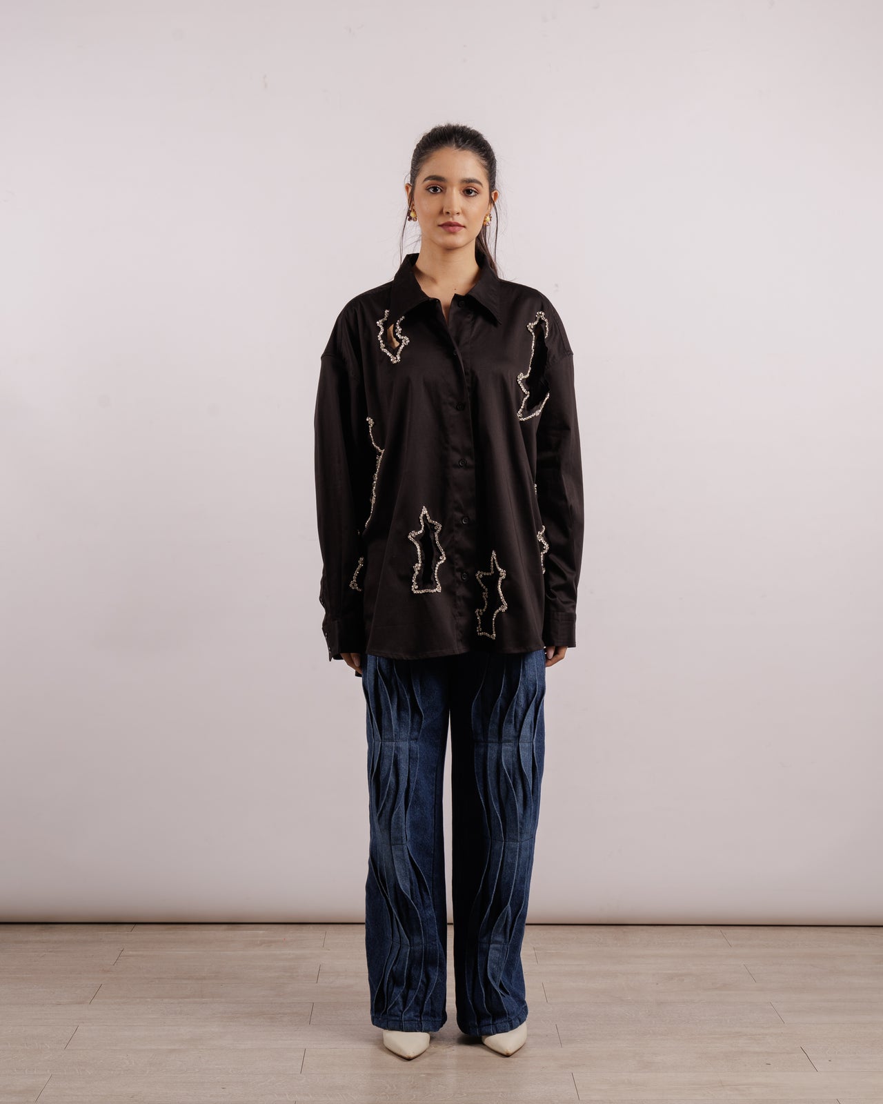 Algae Overshirt - Crystal Embroidery