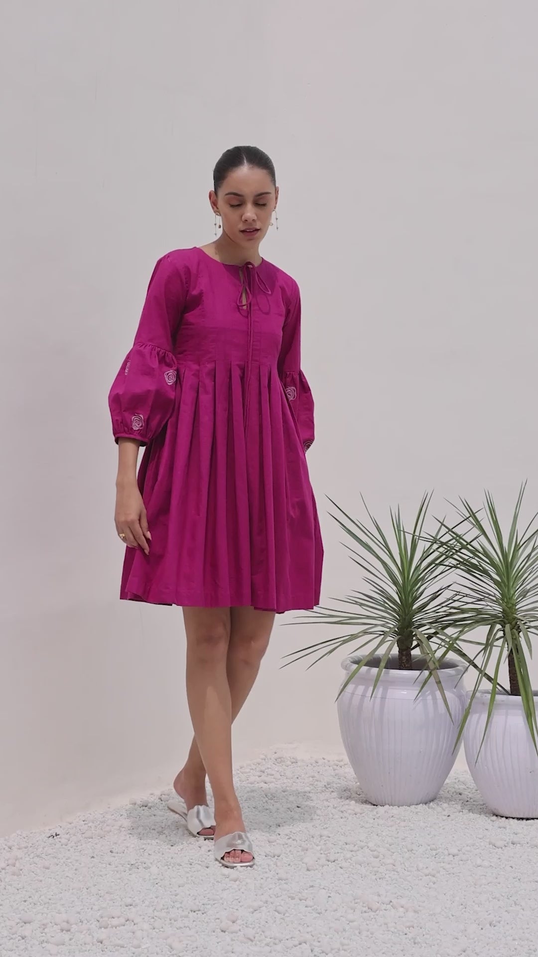 Magenta summer dress online